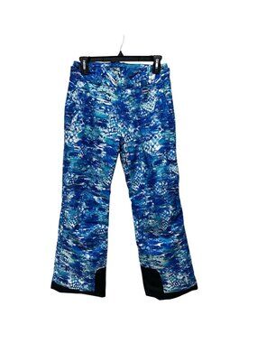 Sunice Girls Climaloft Insulated Snow Pants Blue Print Size 14 Winter Sportswear